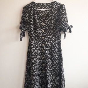 Shein black floral dress